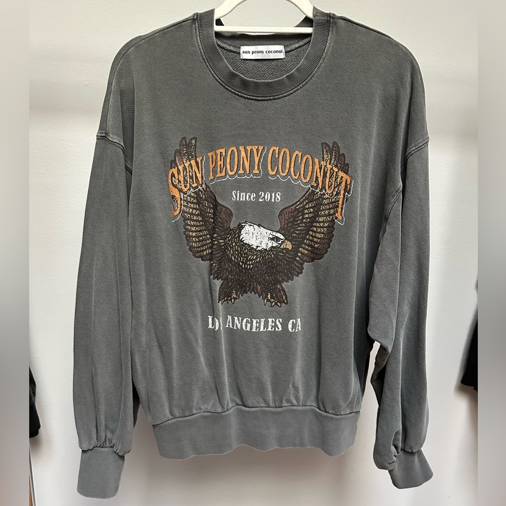 SUN PEONY COCONUT Eagle Los Angeles Sweatshirt